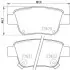 Колодки тормозные дисковые задние Toyota Avensis, Corolla 1.6, 1.8, 2.0 (03-08) NISSHINBO NP1031 (фото 1)