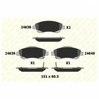 HONDA гальмівні колодки передн. CR-V III,IV 07- Kale Balata 24638 190 15 ANS