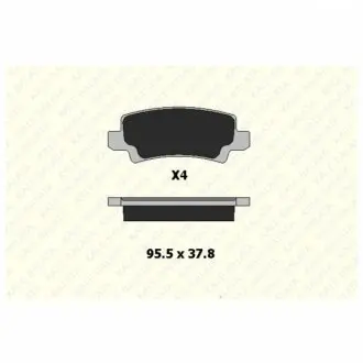 TOYOTA гальмівні колодки задн.Corolla 02- Kale Balata 23816 158 04 ANS