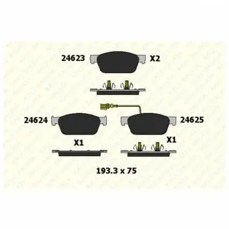 VW гальмів.колодки передн (з датчик.T5 03- Kale Balata 24623 181 05 ANS