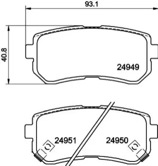 Тормозные колодки HYUNDAI//KIA i20 'R'05>> NISSHINBO NP6117