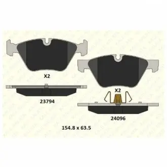 BMW гальмівні колодки передн.E90 07- Kale Balata 24096 203 05 MSH