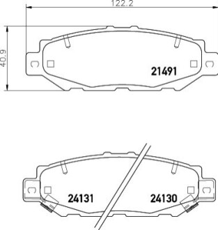 Тормозные колодки LEXUS GS,IS,SC 97- NISSHINBO NP1027
