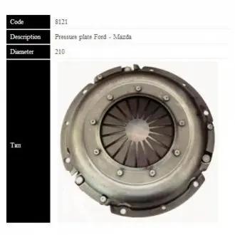 FORD корзина зчеплення FIESTA 1.8D 95- SASSONE 8121 ST