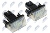 (2 шт к-кт/LED)Ліхтар номерного знака Citroen Berlingo, C3 Picasso, C4 Picasso I, Xsara Picasso Peugeot 206, 207, 306, 307, 406, 407 06.94- NTY ELP-CT-000 (фото 1)