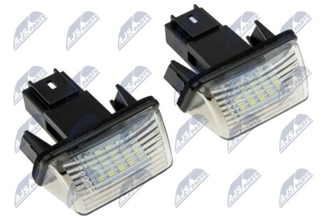 (2 шт к-кт/LED)Ліхтар номерного знака Citroen Berlingo, C3 Picasso, C4 Picasso I, Xsara Picasso Peugeot 206, 207, 306, 307, 406, 407 06.94- NTY ELP-CT-000