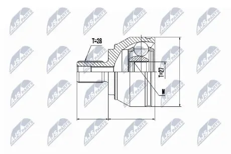 Шарнир равных угловых скоростей NTY NPZ-VW-037