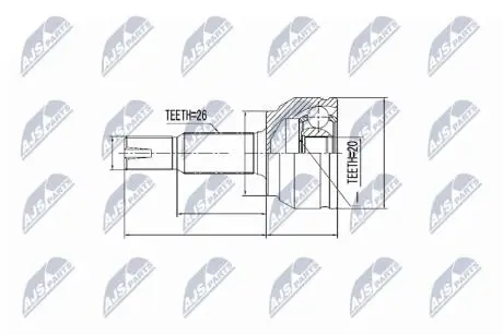 Шарнір рівних кутових швидкостей NTY NPZ-TY-087