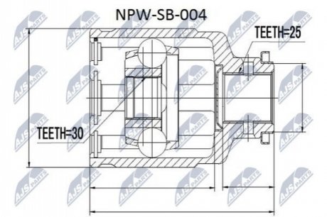 Шарнир равных угловых скоростей NTY NPW-SB-004