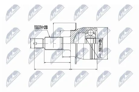 Шарнир равных угловых скоростей NTY NPZ-SU-026