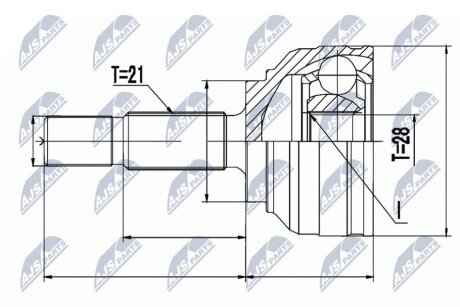 Шарнир равных угловых скоростей NTY NPZ-RE-054