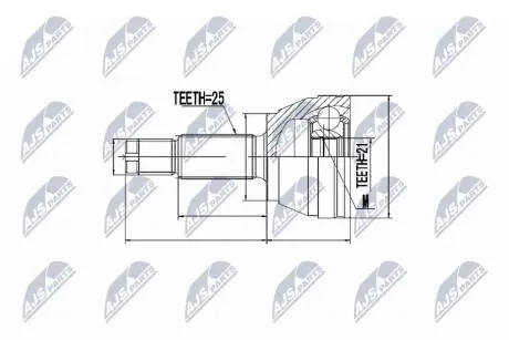 Шарнир равных угловых скоростей NTY NPZ-FR-014