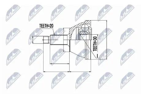 Шарнір рівних кутових швидкостей NTY NPZ-SK-003