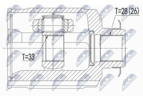 Шарнир равных угловых скоростей NTY NPW-HY-544