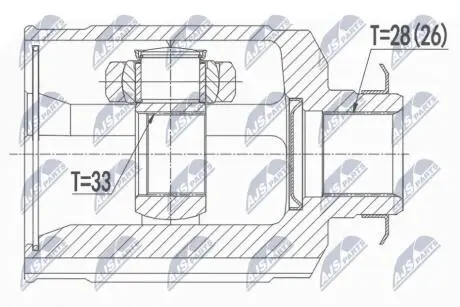 Шарнир равных угловых скоростей NTY NPW-HY-544