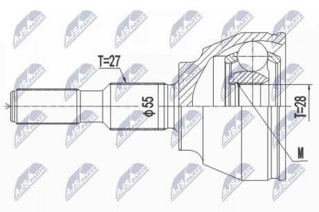 Шарнир равных угловых скоростей NTY NPZ-FR-056