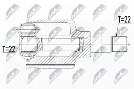Шарнир равных угловых скоростей NTY NPW-CT-070
