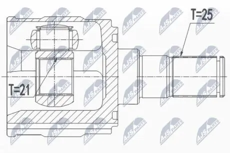 Шарнір рівних кутових швидкостей NTY NPW-HY-550
