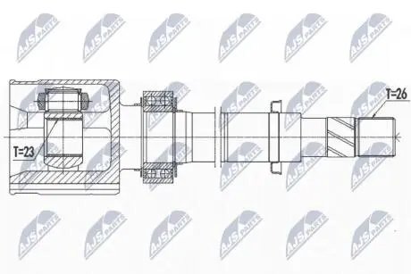 Шарнир равных угловых скоростей NTY NPW-NS-095