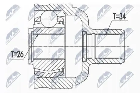 Шарнир равных угловых скоростей NTY NPW-PL-084
