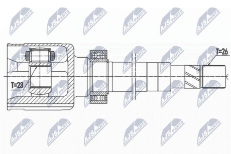 Шарнір рівних кутових швидкостей NTY NPW-RE-145