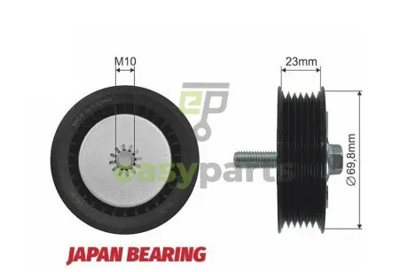 Ролик ручейкового ремня NTY RNK-PL-024