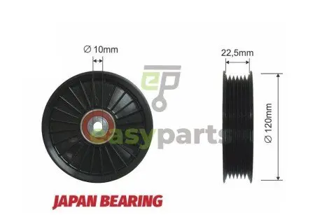 Ролик ручейкового ремня NTY RNK-PL-022