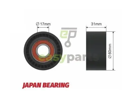 Ролик ручейкового ременя NTY RNK-PL-001