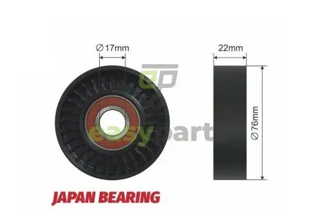 Ролик ручейкового ремня NTY RNK-ME-000