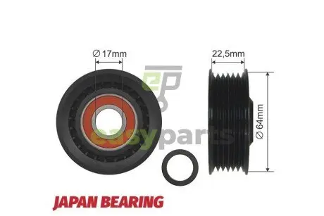 Ролик ручейкового ремня NTY RNK-AU-001