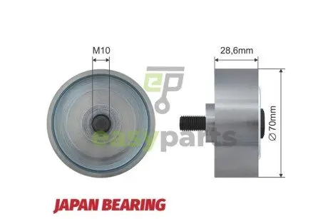 Ролик ручейкового ремня NTY RRK-TY-004