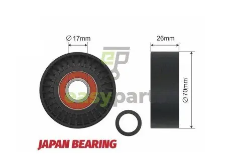 Ролик ручейкового ремня NTY RNK-TY-012