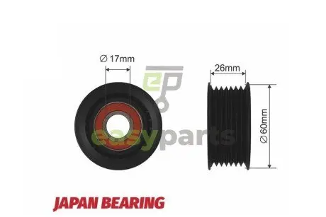 Ролик ручейкового ременя NTY RNK-SU-007