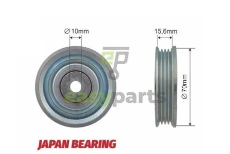 Ролик ручейкового ремня NTY RNK-SU-006