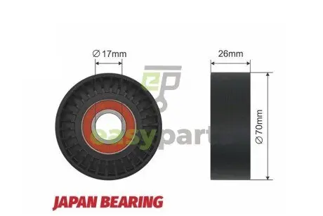 Ролик ручейкового ремня NTY RNK-PL-017