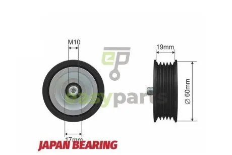 Ролик ручейкового ремня NTY RNK-KA-008