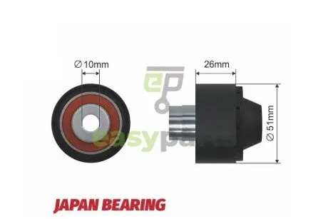 Ролик ручейкового ремня NTY RNK-CT-028