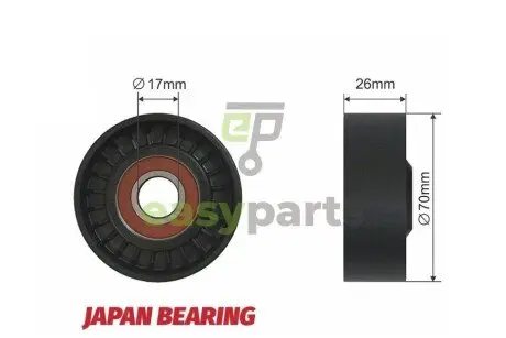 Ролик ручейкового ремня NTY RNK-CH-022