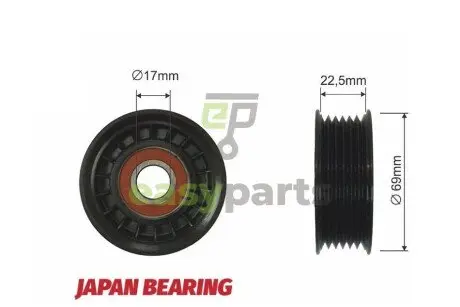 Ролик ручейкового ремня NTY RNK-CH-025
