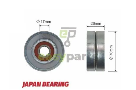 Ролик ручейкового ременя NTY RNK-CH-008A