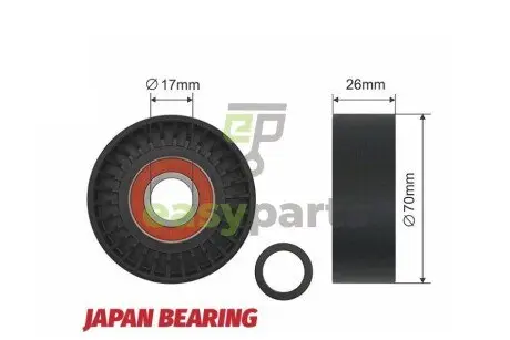 Ролик ручейкового ремня NTY RNK-BM-007