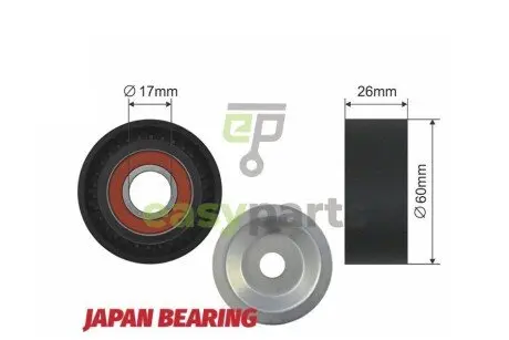 Ролик ручейкового ременя NTY RNK-BM-002A