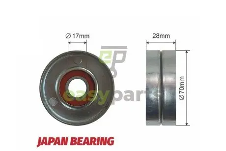 Ролик ручейкового ремня NTY RNK-KA-004