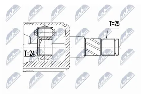 ВНУТРЕННИЙ ШАРНИР CV NTY NPW-PL-126