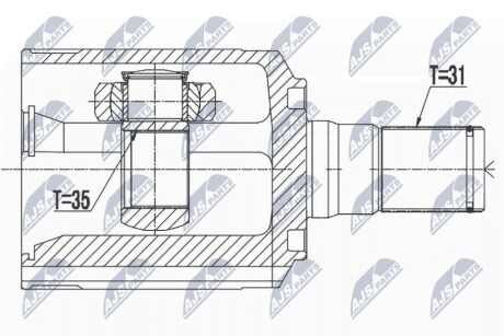 ВНУТРЕННИЙ ШАРНИР CV NTY NPW-HY-525