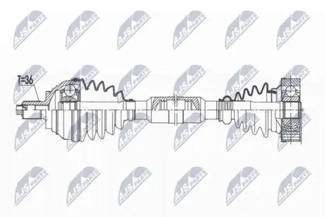 ПРИВОДНОЙ ВАЛ NTY NPW-VW-173