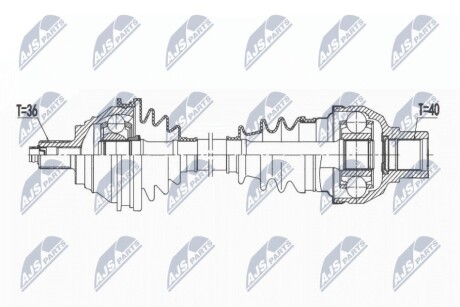 ПРИВОДНОЙ ВАЛ NTY NPW-VW-174