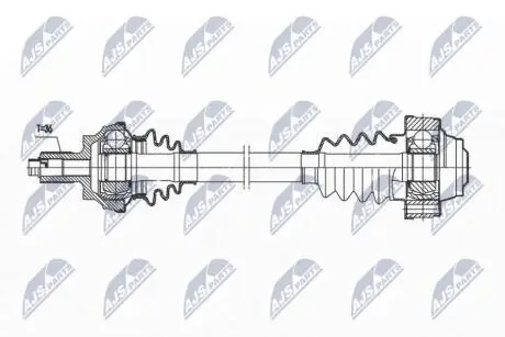 ПРИВОДНОЙ ВАЛ NTY NPW-VW-167