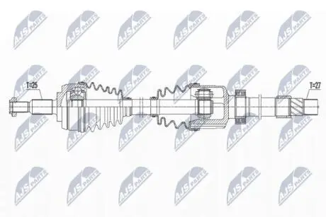 ПРИВОДНОЙ ВАЛ NTY NPW-RE-167