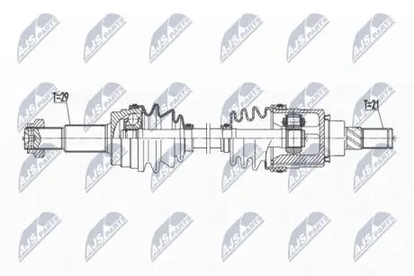 ПРИВОДНОЙ ВАЛ NTY NPW-NS-106